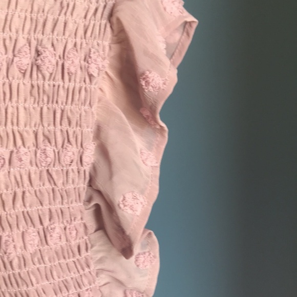 ARULA dusty rose Swiss dot sleeveless chiffon summer maxi dress size B 18-20 - Picture 9 of 14